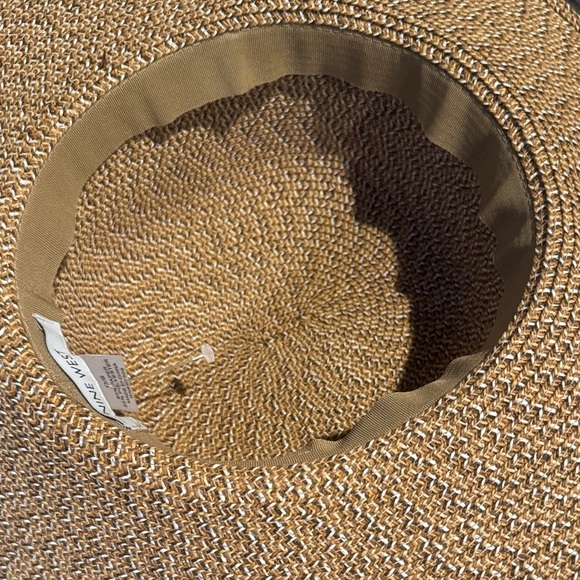 Nine West Tan Woven Hat with Bow Accent - Picture 4 of 9